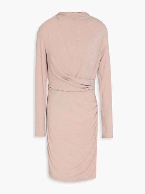 DIANE VON FURSTENBERG Yuki draped metallic knitted dress