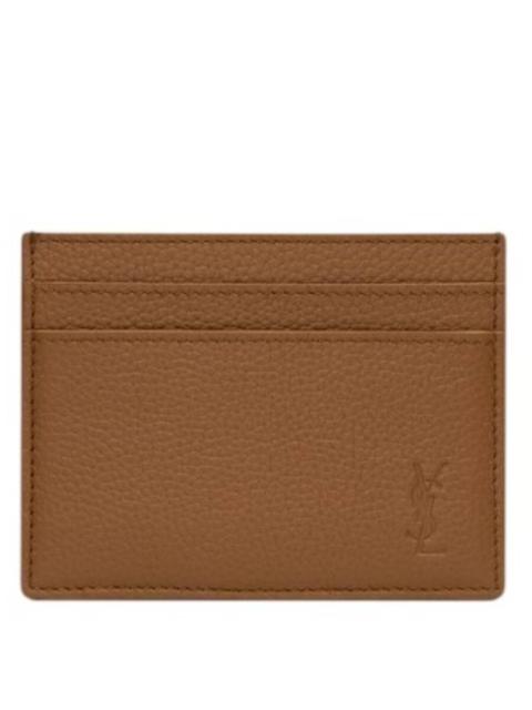 SAINT LAURENT Saint Laurent Cassandre Shadow Leather Card Holder