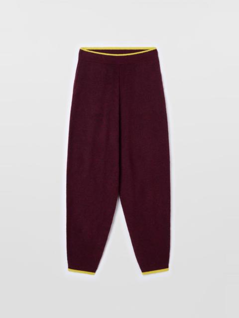 SUNNEI KNIT ELASTIC PANTS / burnt aubergine