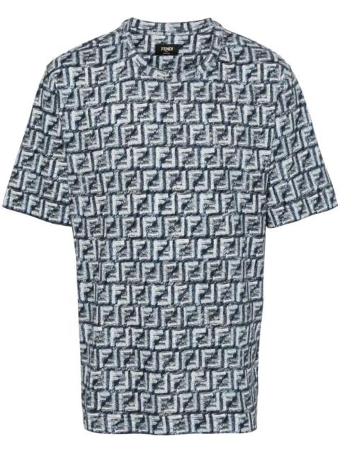 Fendi Men Fringed Effect Ff Print Oversized T-Shirt