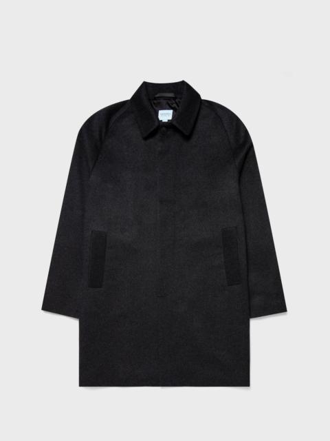 Sunspel Cashmere Car Coat Charcoal Melange