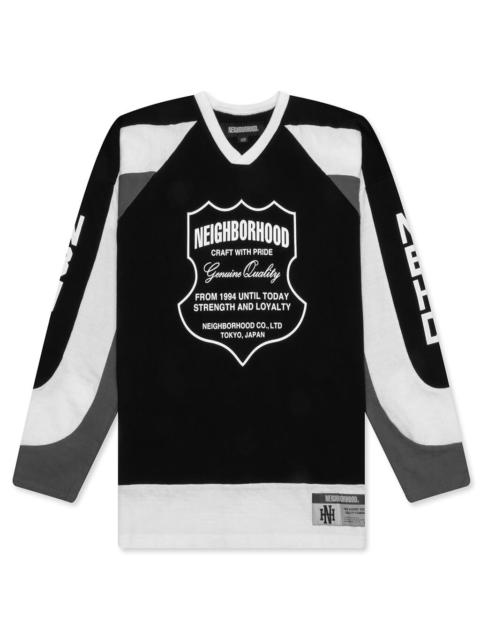 NEIGHBORHOOD HOCKEY L/S SHIRT - BLACK