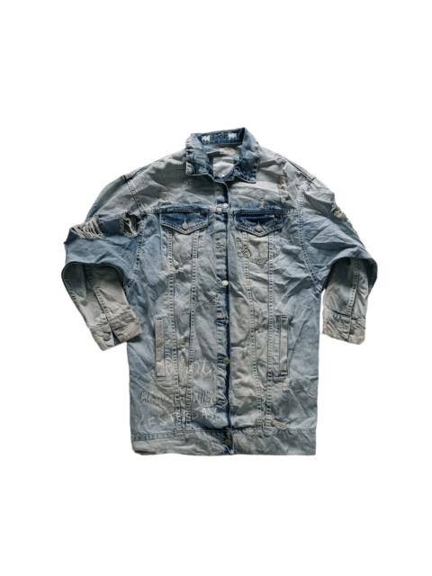 Other Designers 💥Rare 💥 Distressed Denim Trucker Jacket by ZARA