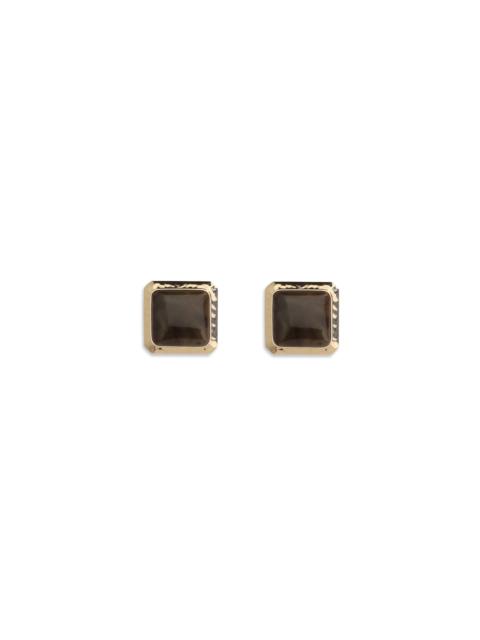 self-portrait Self-portrait Square Enamel Earrings Gold