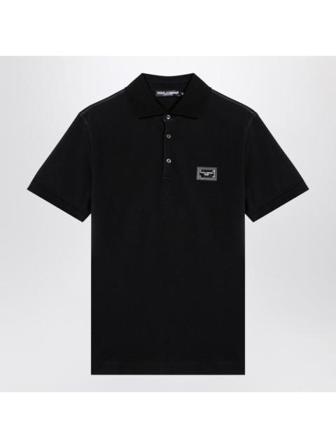 Dolce & Gabbana Dolce&Gabbana Black polo with logo plaque