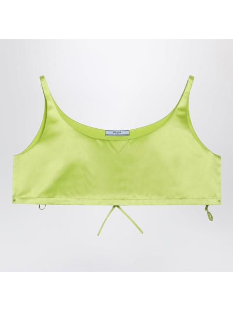 Prada Prada Pistachio Top In Silk Duchesse Women