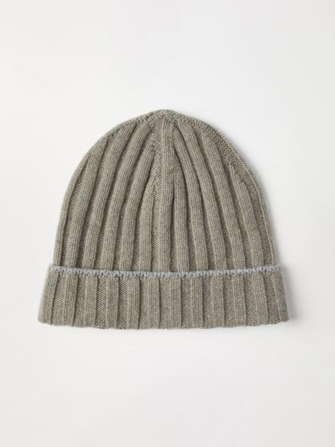 Brunello Cucinelli Cashmere rib knit beanie