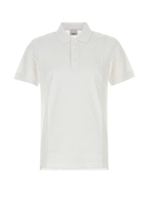 Burberry White piquet polo shirt