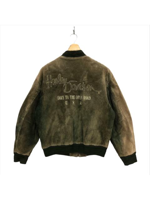 Other Designers Vintage - VINTAGE HARLEY DAVIDSON SUEDE LEATHER JACKET #6114-48