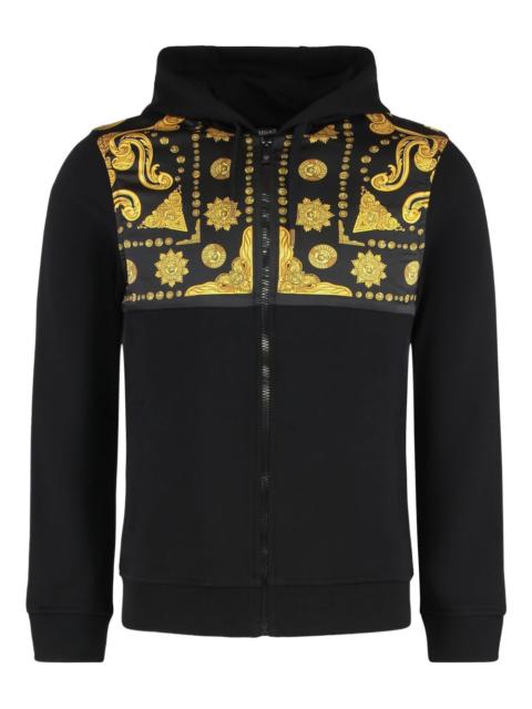 VERSACE printed zip hoodie
