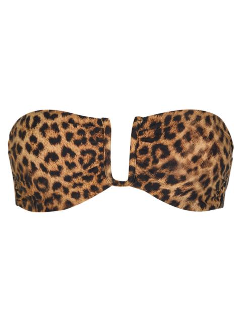 MELISSA ODABASH Melissa Odabash Prague Leopard-print Strapless Bikini top