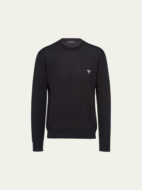 Prada Men's Superfine Wool Crew Sweater