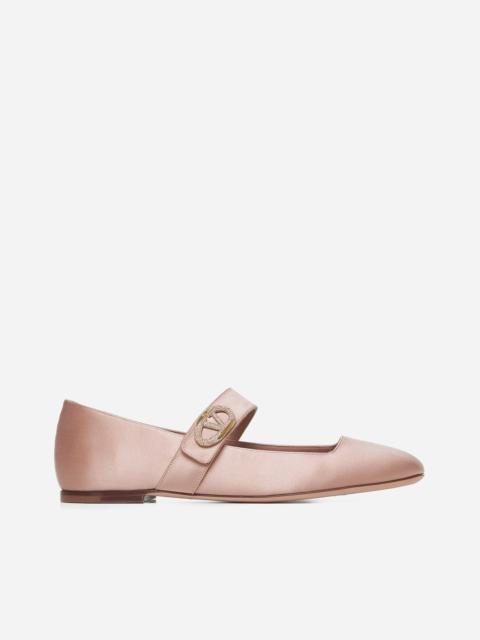 VLogo Locker satin ballet flats