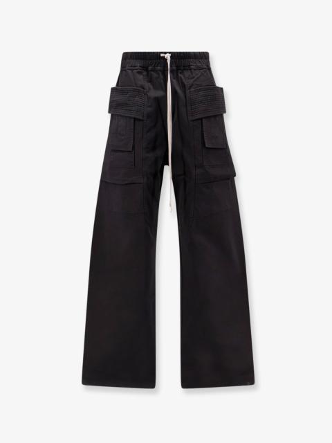 Rick Owens DRKSHDW DRKSHDW Creatch Wide Cotton Cargo Trousers Black