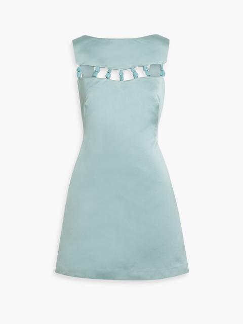 Cult Gaia Ember embellished satin mini dress