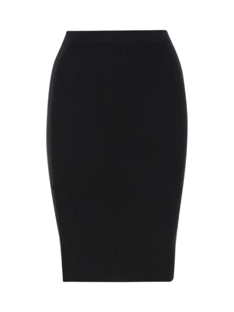 SAINT LAURENT Mid Rise Knit Midi Skirt