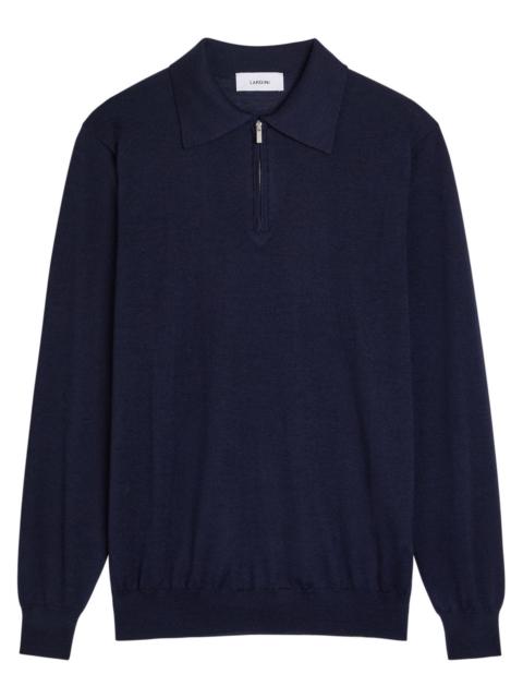 LARDINI Lardini Fine-knit Wool-blend Polo Shirt