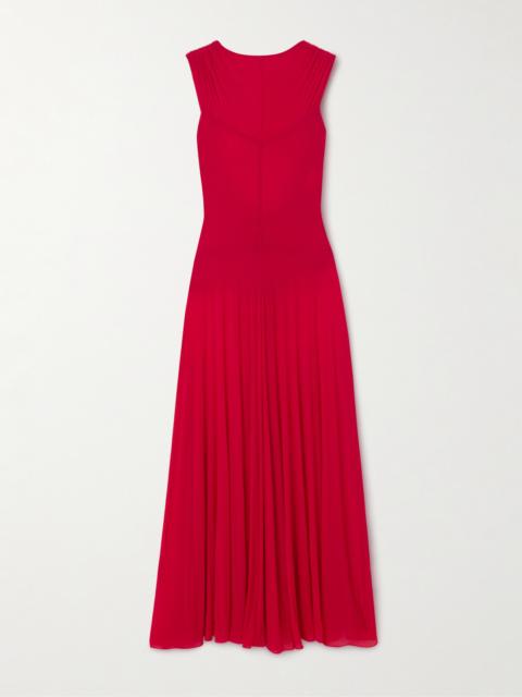MAGDA BUTRYM Open-back Paneled Stretch-jersey Maxi Dress