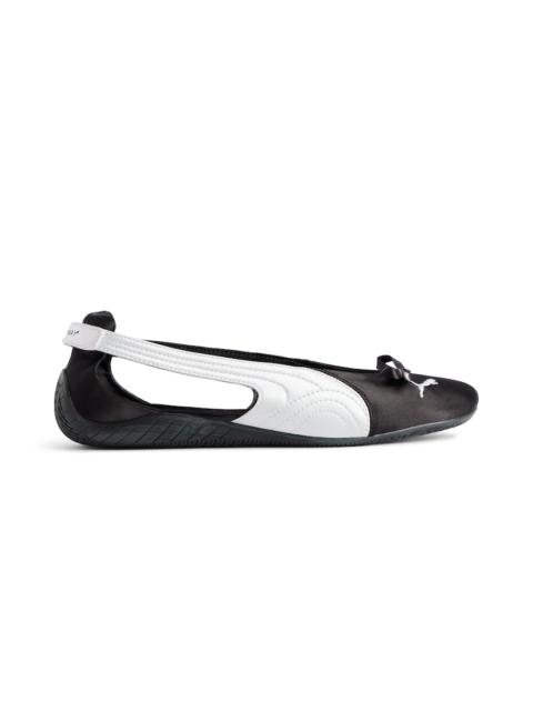 BALENCIAGA Women's Speedcat Ballet Satin Balenciaga in Black/white