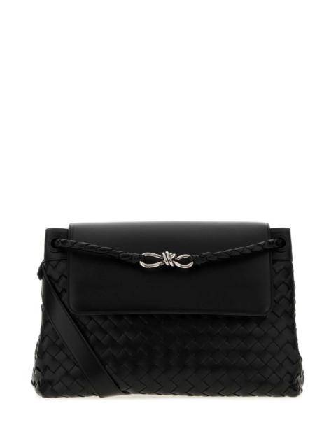 Bottega Veneta Bottega Veneta Men Black Leather Medium Andiamo Crossbody Bag