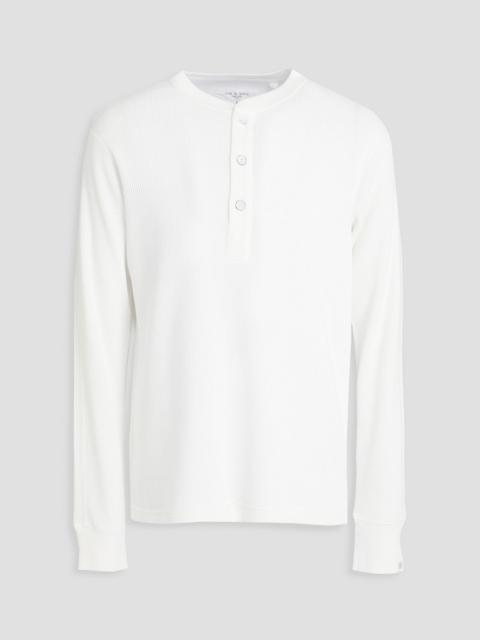 rag & bone Waffle-knit cotton Henley T-shirt