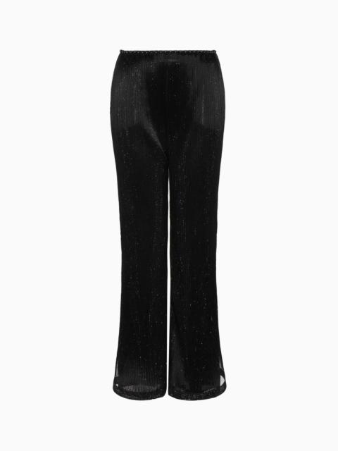 GIORGIO ARMANI Crystal-embroidered pleated tulle trousers