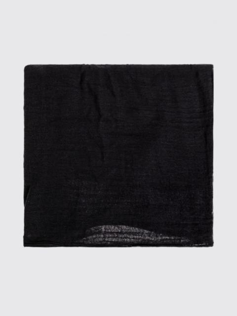 Rick Owens RICK OWENS Wool and Cashmere Blend Scarf with Fringed Edges