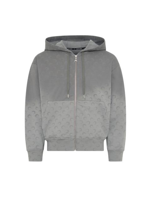 Marine Serre Faded Moon Fleece Zipped Hoodie