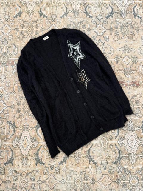 SAINT LAURENT Saint Laurent Star Mohair Knit Cardigan Jacket