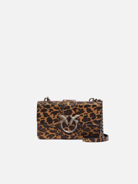 PINKO PINKO GALLERIA LOVE BAG CROSSBODY BAG IN SPOTTED REPTILE SKIN