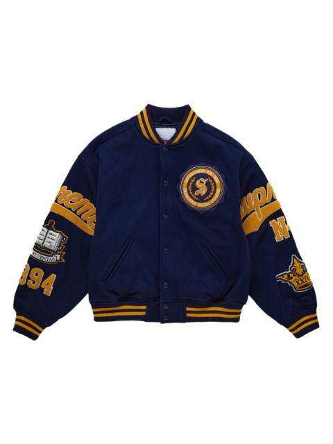 Supreme Supreme Veritas Varsity Jacket Navy