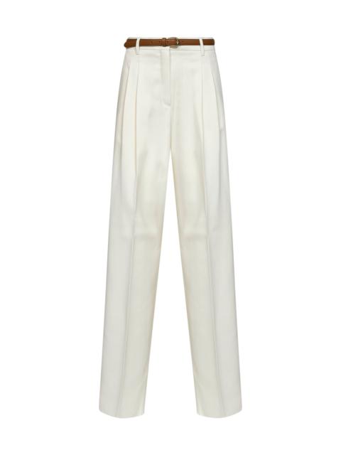 Max Mara Studio Max Mara Studio Women Ivory White Mstadunco Fluid Belted Trousers