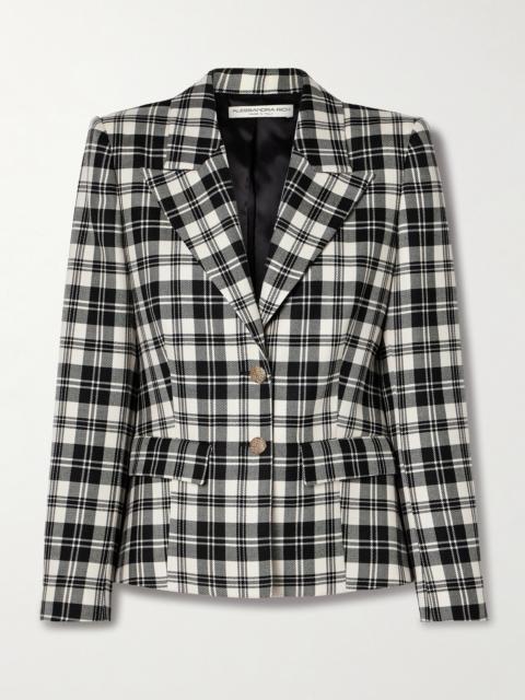 Alessandra Rich Checked Wool-twill Blazer