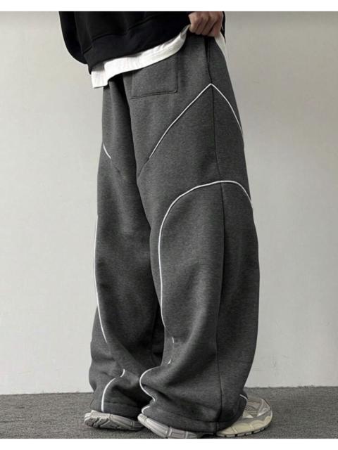 Other Designers Japanese Brand - ULTRA Baggy Curved Piping Sweatpants - Cyberpunk Streetwear