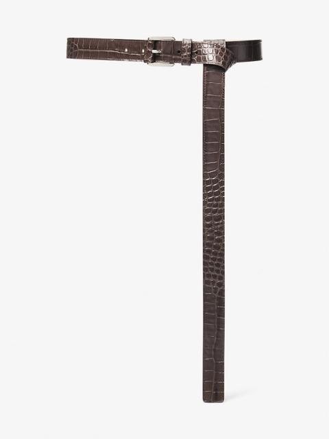MICHAEL KORS COLLECTION Jodi Crocodile Embossed Leather Belt