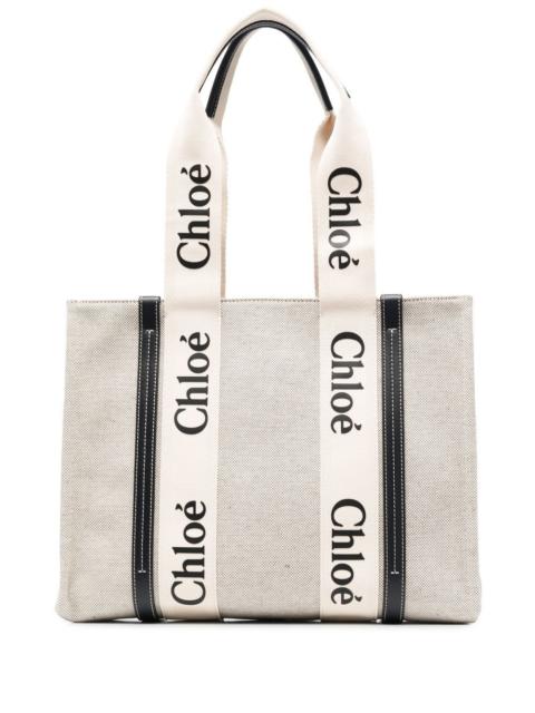 Chloé Chloé Women Woody Canvas Medium Tote