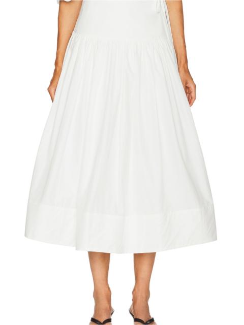 HELSA Midi Wrap Skirt in Tech Poplin