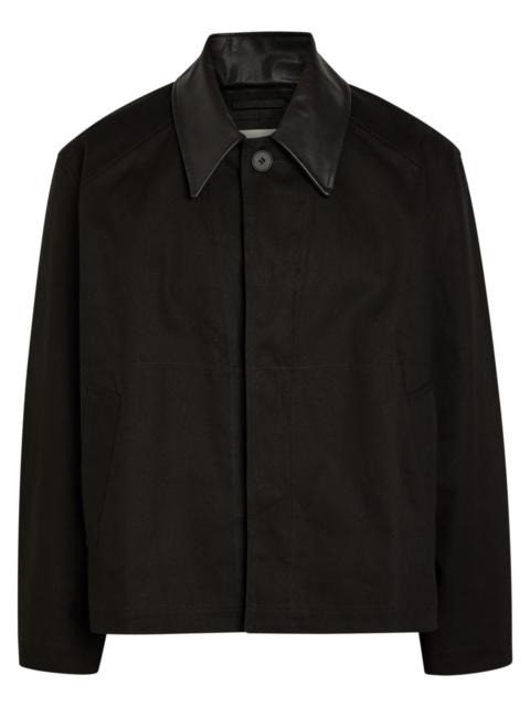Studio Nicholson Studio Nicholson Dover Leather-collar Canvas Barn Jacket