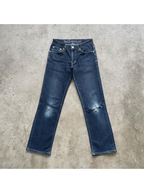 Other Designers W30 Vintage Edwin 503 Regular Distressed Jeans Pants Denim