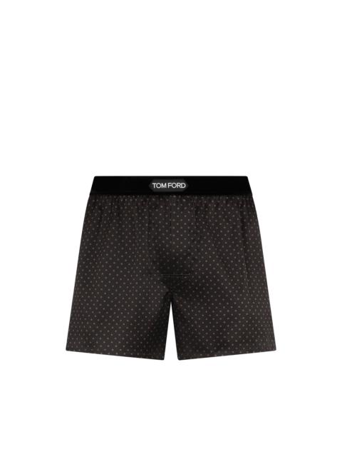 TOM FORD MICRODOT PRINT SILK BOXERS