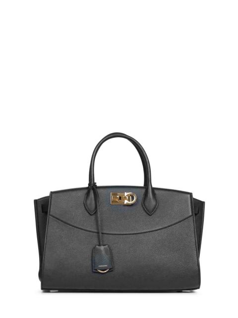 FERRAGAMO Ferragamo Women Black New Ferragamo Studio Soft Bag (L) Handbag