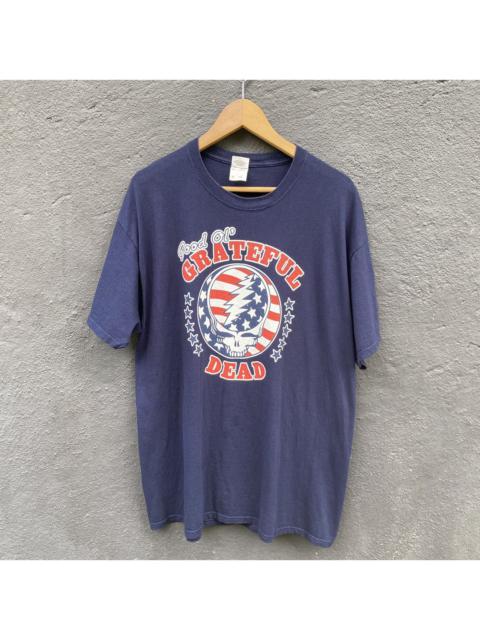 Other Designers Vintage Y2K Grateful Dead Skull American Flag Band Tee