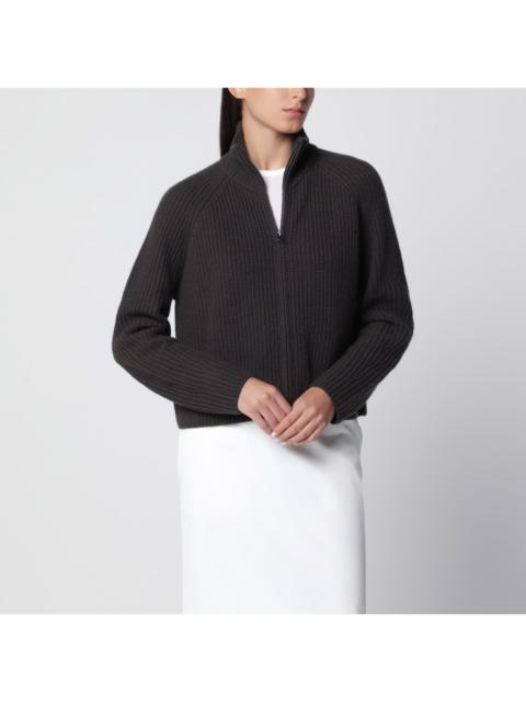 LISA YANG Lisa Yang Dark Green Sadie Zip-Up Cashmere Cardigan Women