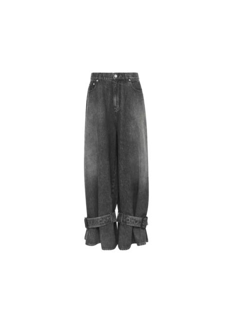 JW Anderson JW Anderson Buckled Cuff Jeans Grey