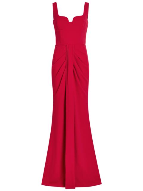 REBECCA VALLANCE Rebecca Vallance Zarya Gathered Crepe Gown