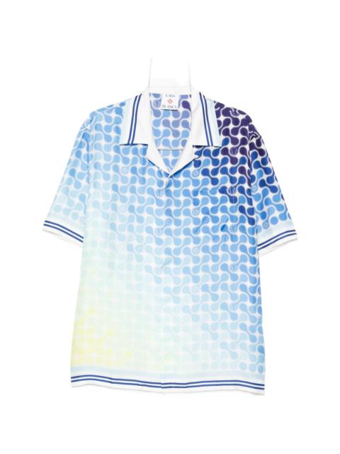 CASABLANCA Casablanca Tennis Tile Cuban Patterned Shirt