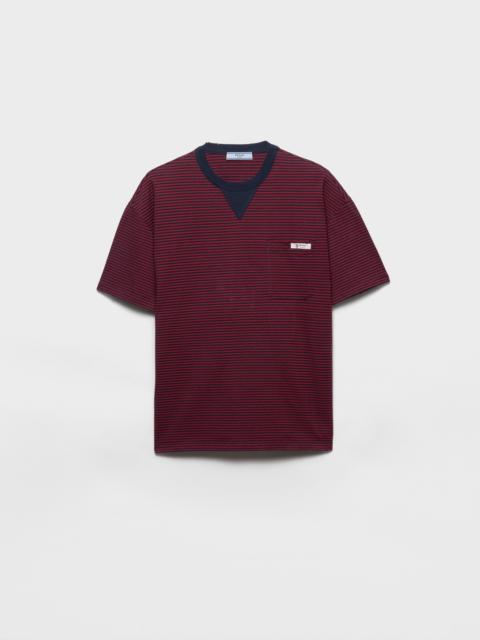 Prada Oversized striped jersey T-shirt