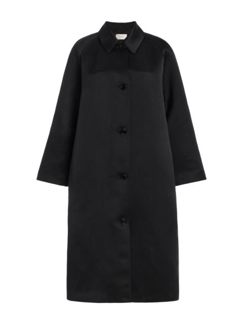 The Row Ema Silk Coat black