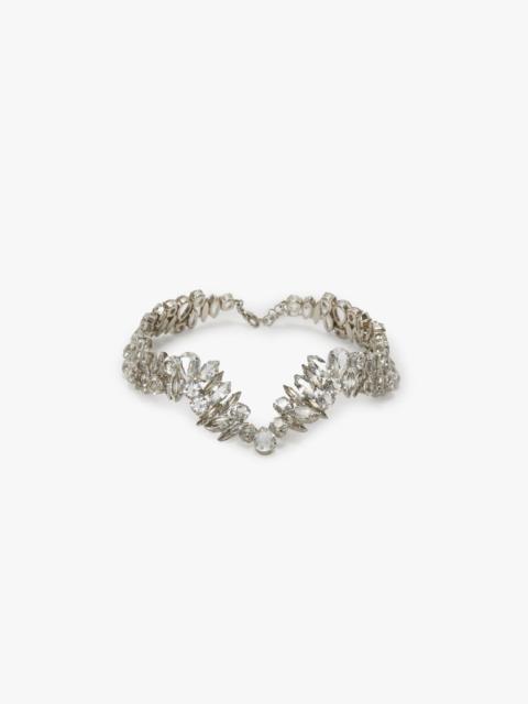 Victoria Beckham Crystal Choker In Silver