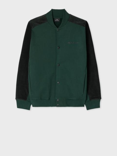 Paul Smith Dark Green Mix-Up Jersey Bomber Jacket